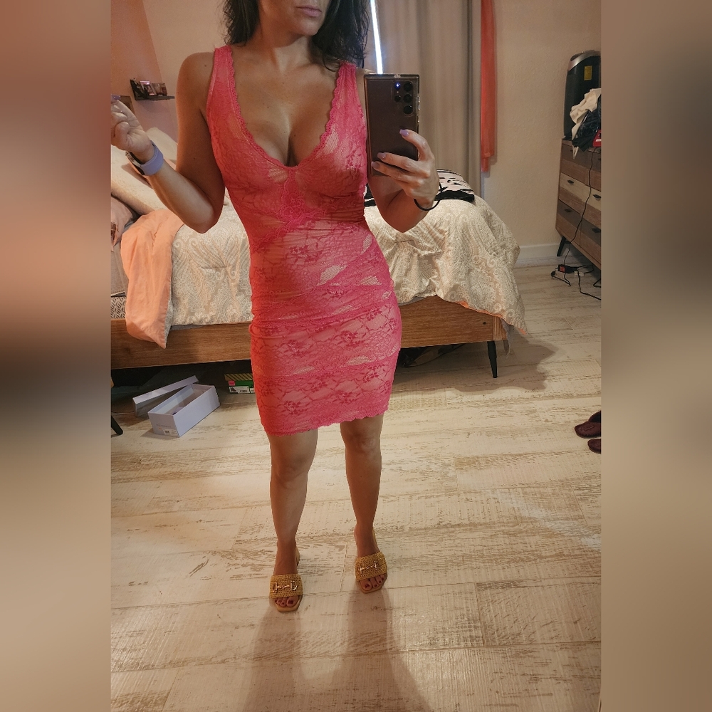 BEBE pink dress with beautiful design